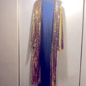 Multi color sequin cardigan